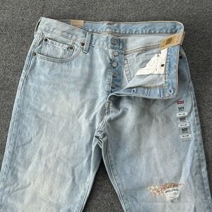 Levis 501 Jeans Mens 33x32 Blue 150th Original High Rise Straight Leg Button Fly